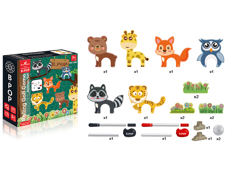 Rolling Golf Game - Animals Set(18PCS)