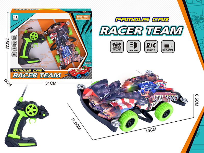 4Ch R/C Gun Graffiti Racing Car With Double Flashing Lights