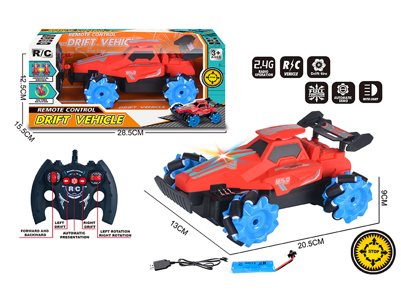 2.4G R/C Mcnamm Wheel 360 Degree Rotating Side Race Car With Light