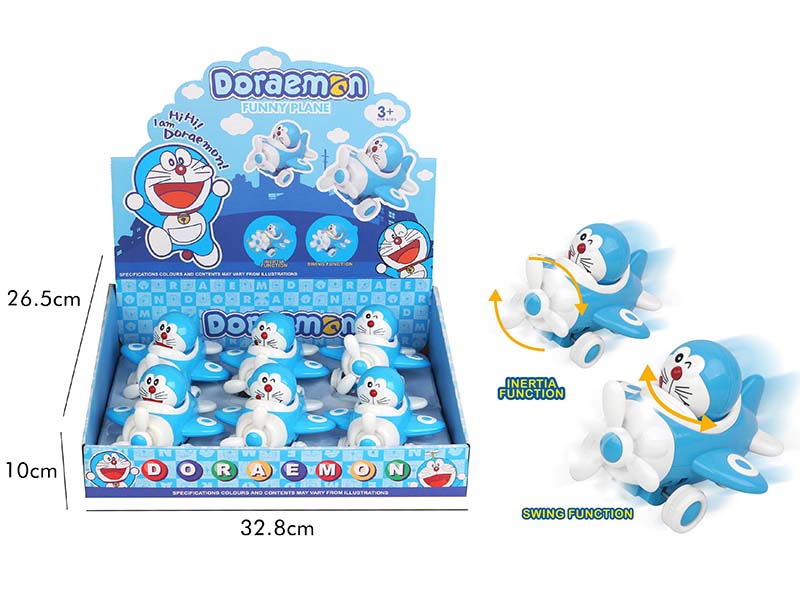 Doraemon Cartoon Friction Airplane(6PCS/Box)