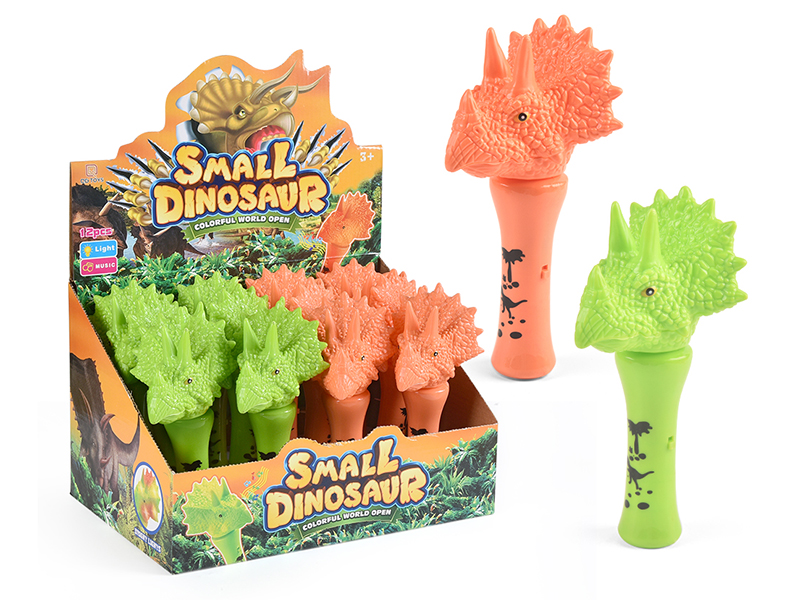 Triceratops Flash Magic Stick With Light And Music 12pcs