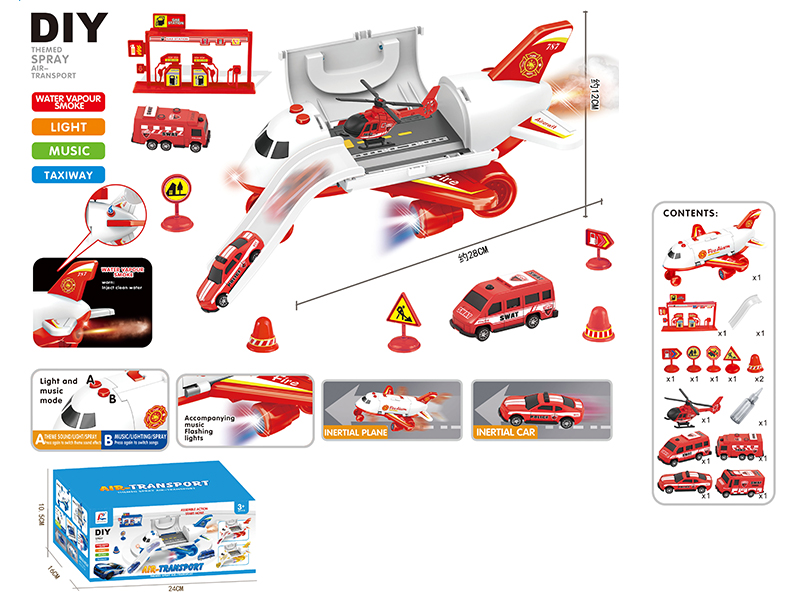 Friction Storage Spray Small Aircraft DIY Set(Fire Alarm Theme)