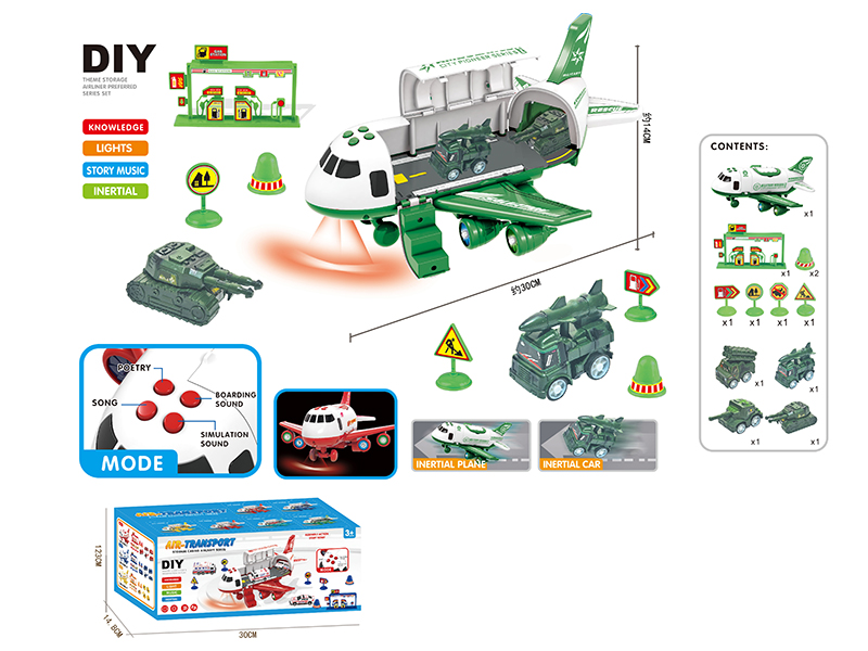 Friction Storage Middle Size Aircraft DIY Set(Military Theme)