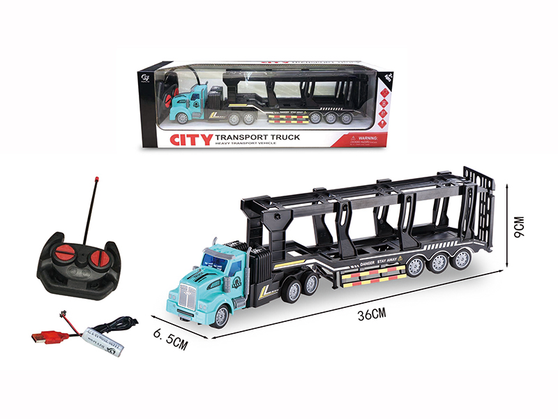 4-Channel Remote Control Double-Deck Flatbed Trailer