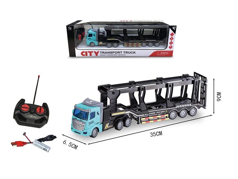 4-Channel Remote Control Double-Deck Flatbed Trailer