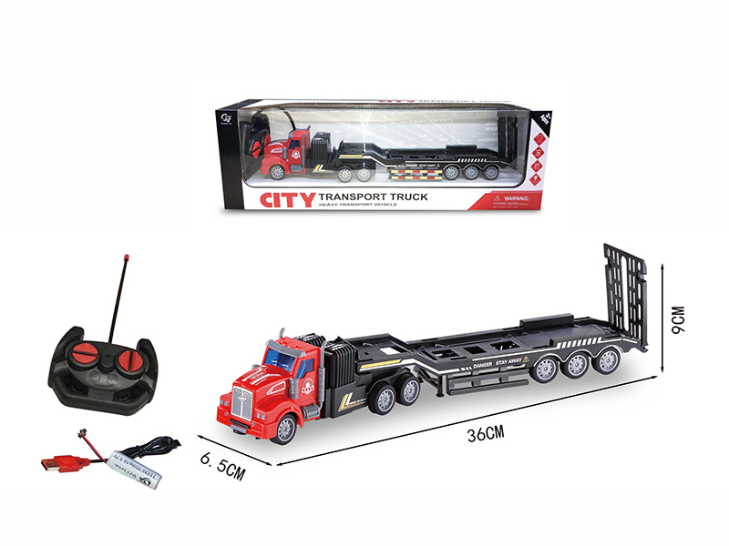 4-Channel Remote Control Flatbed Trailer