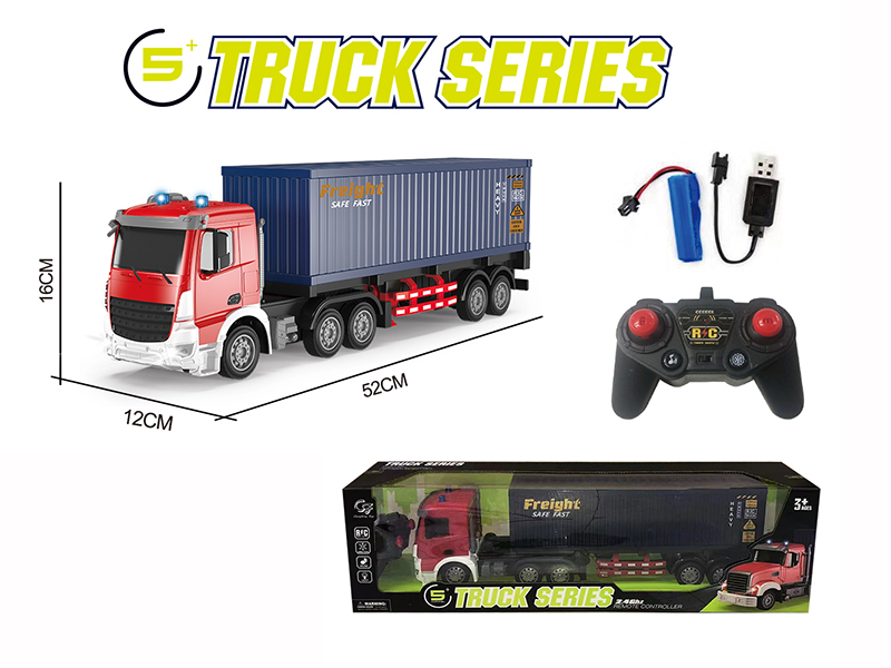 2.4G 6-Channel Remote Control Container Truck With Lights,Music,Automatic Demonstration