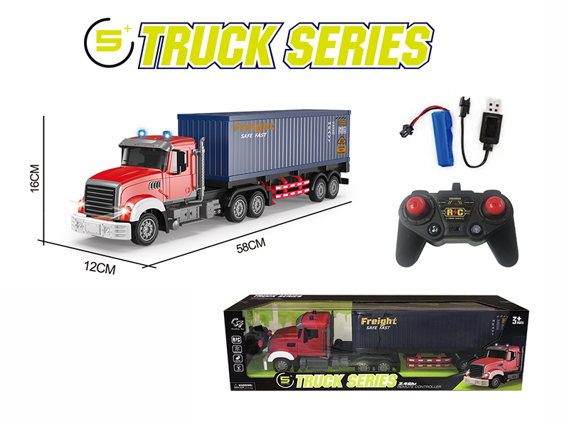 2.4G 6-Channel Remote Control Container Truck With Lights,Music,Automatic Demonstration