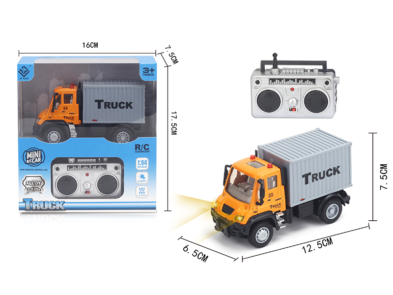 1:64 2.4G Remote Control Alloy Container Truck