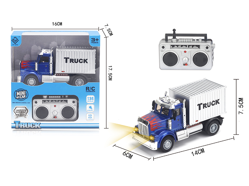 1:64 2.4G Remote Control Alloy Container Truck