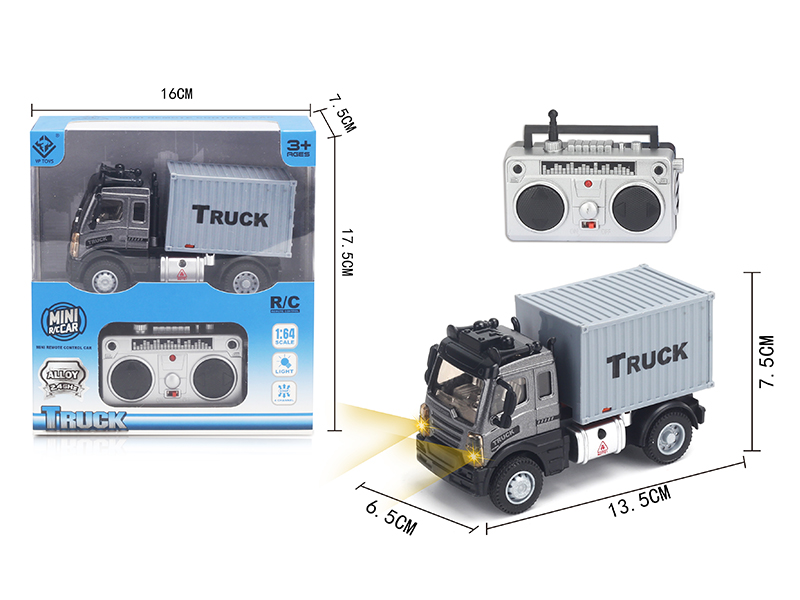 1:64 2.4G Remote Control Alloy Container Truck