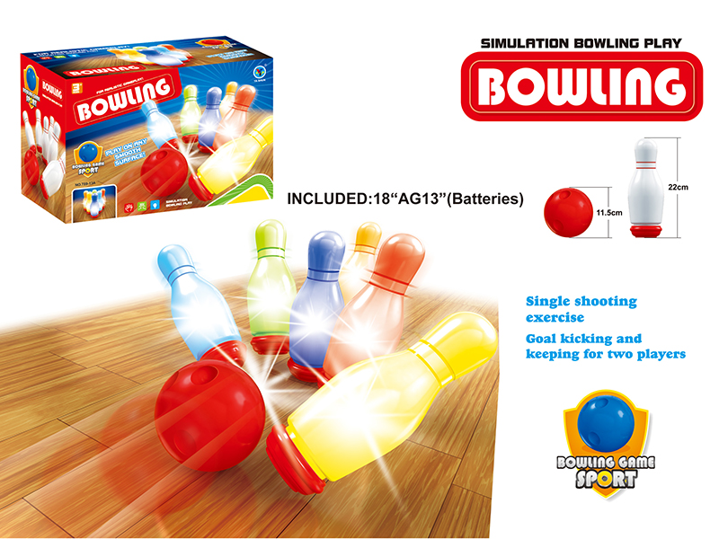 Bowling With Colorful Lights