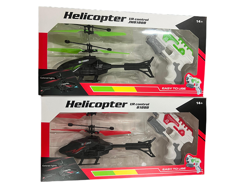 Pistol Remote Control Induction Flight Black Helicopter