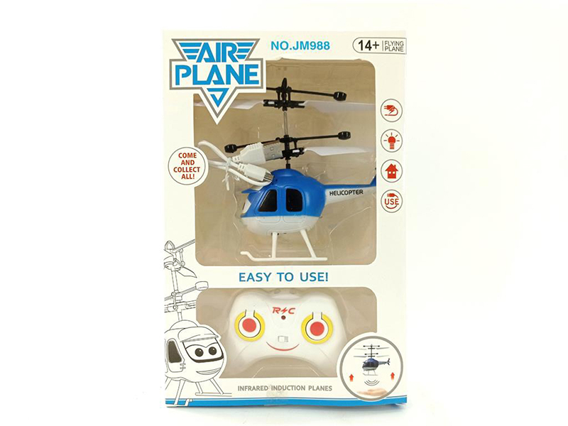 Dual Mode Remote Control Induction Fying Cartoon Helicopter