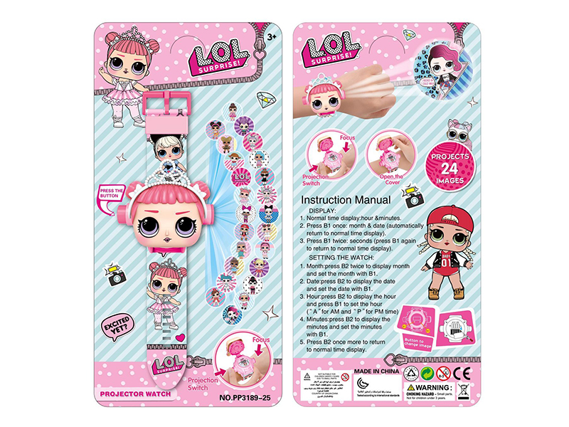 Surprise Doll Flip Projection Electronic Watch