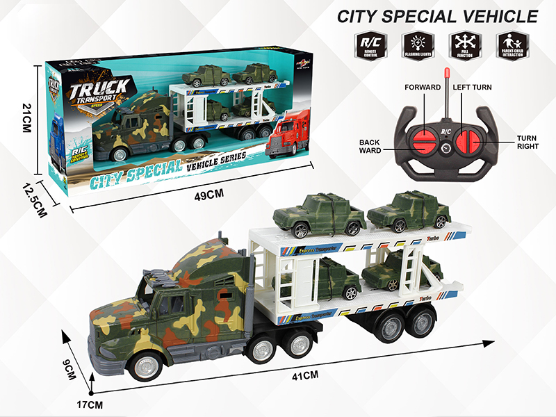 4-Channel Remote Control Container Car(With 4 Hummers)