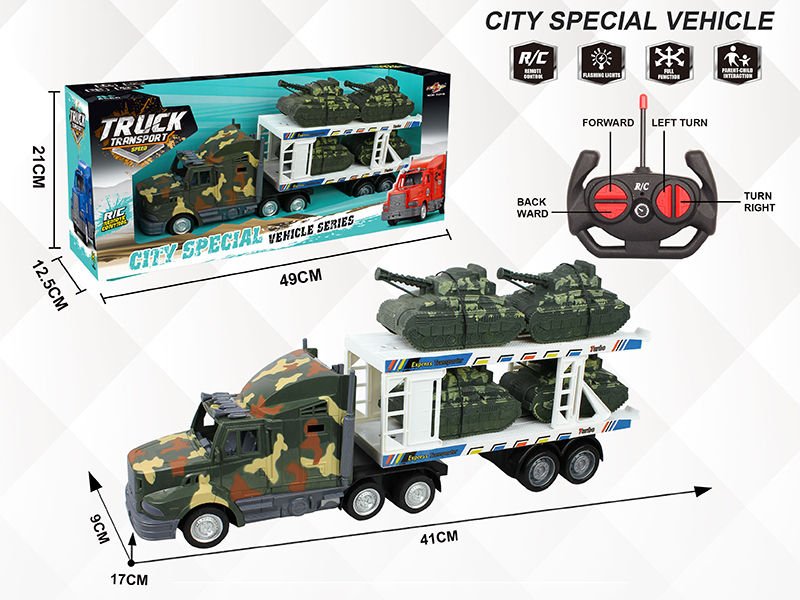 4-Channel Remote Control Container Car(With 4 Tanks)