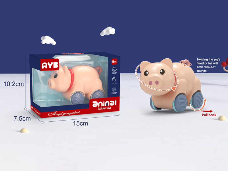 Pull Back Pig Toy