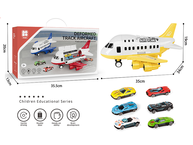 Friction DIY Storage Airplane(With 6 Alloy Cars)