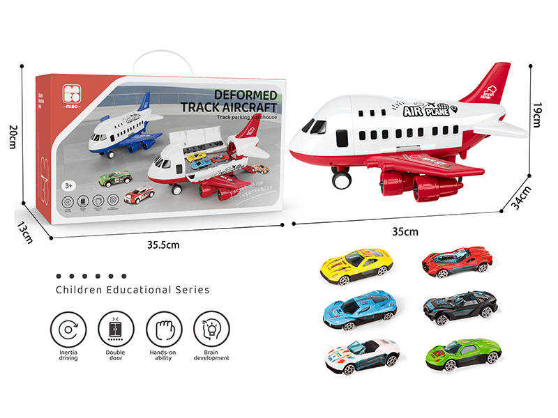 Friction DIY Storage Airplane(With 6 Alloy Cars)