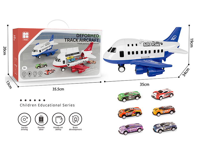 Friction DIY Storage Airplane(With 6 Iron Cars)