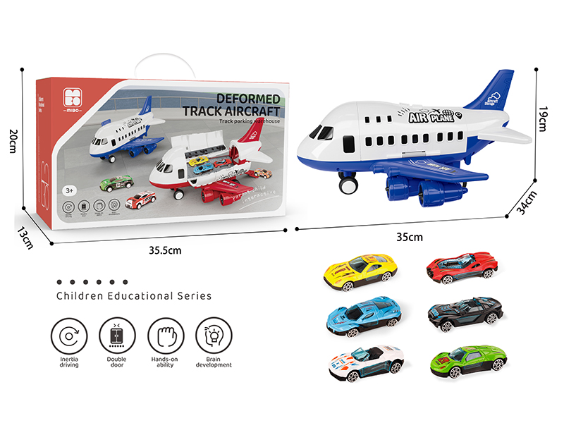 Friction DIY Storage Airplane(With 6 Alloy Cars)