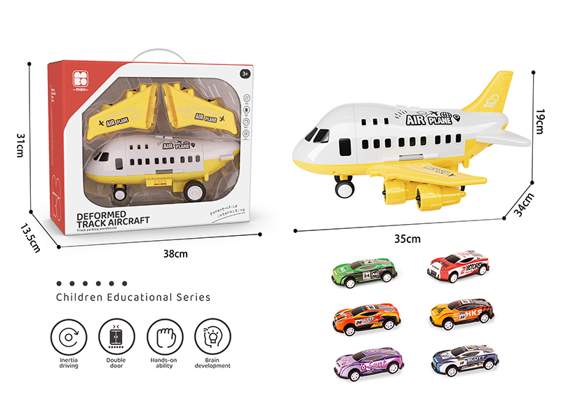 Friction DIY Storage Airplane(With 6 Iron Cars)