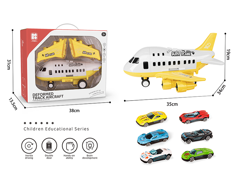 Friction DIY Storage Airplane(With 6 Alloy Cars)