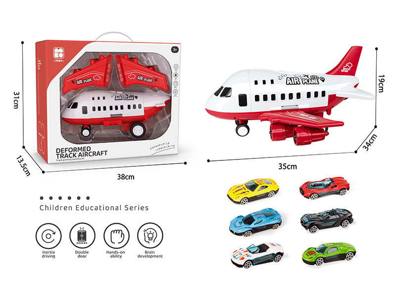 Friction DIY Storage Airplane(With 6 Alloy Cars)