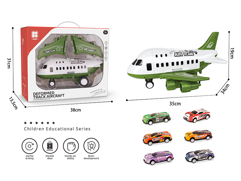 Friction DIY Storage Airplane(With 6 Iron Cars)