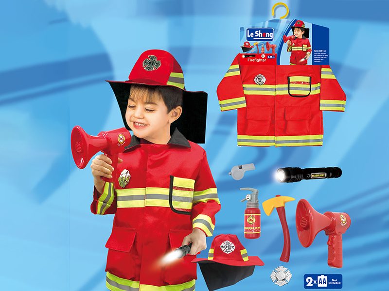 Kids Cosplay Costumes Firefighter Uniform Set