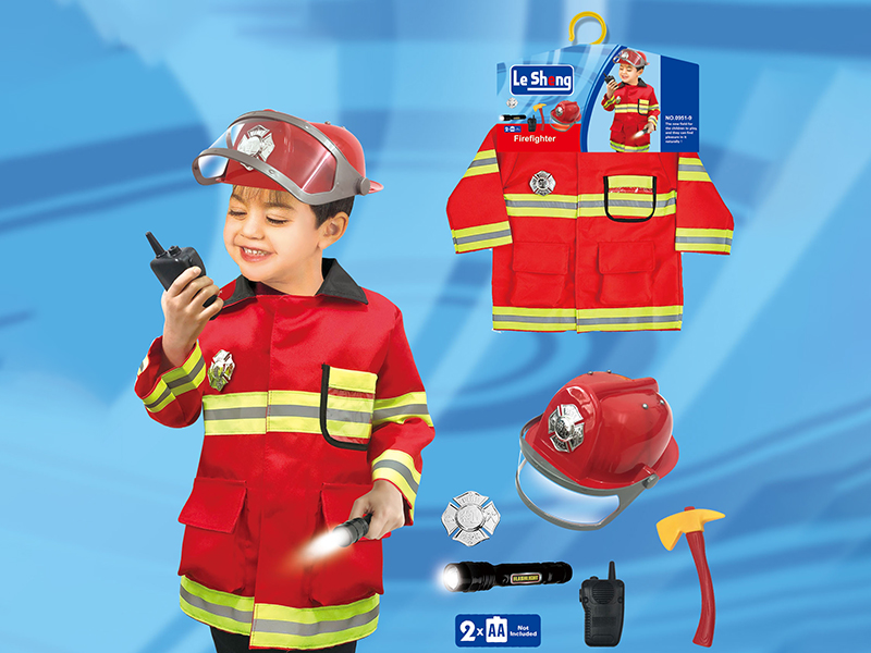 Kids Cosplay Costumes Firefighter Uniform Set