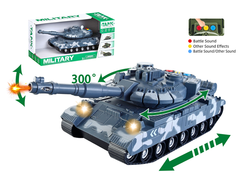 1:16 Friction Military Tank With Sound And Light (Russian T90)