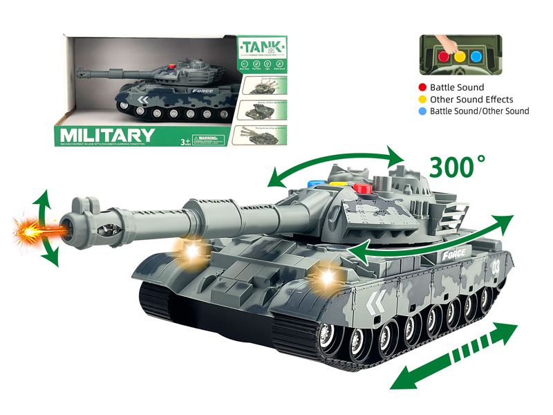 1:16 Friction Military Tank With Sound And Light (Type 59)