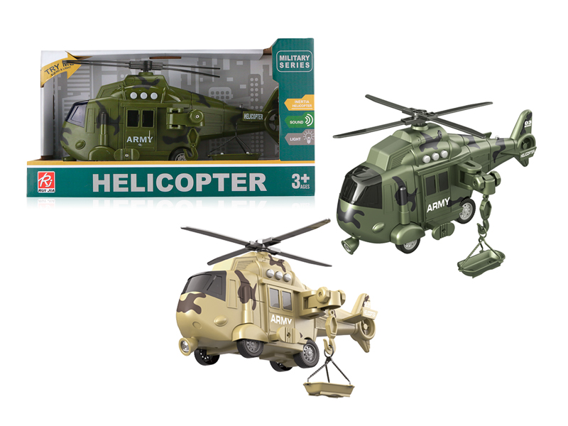 1:16 Friction Military Helicopter With Sound And Light