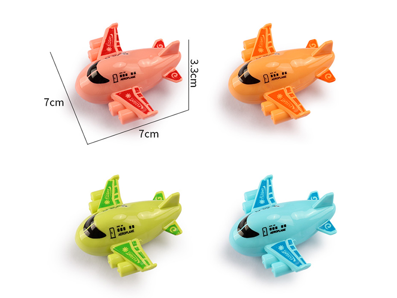 4 Color Pull Back Airplane