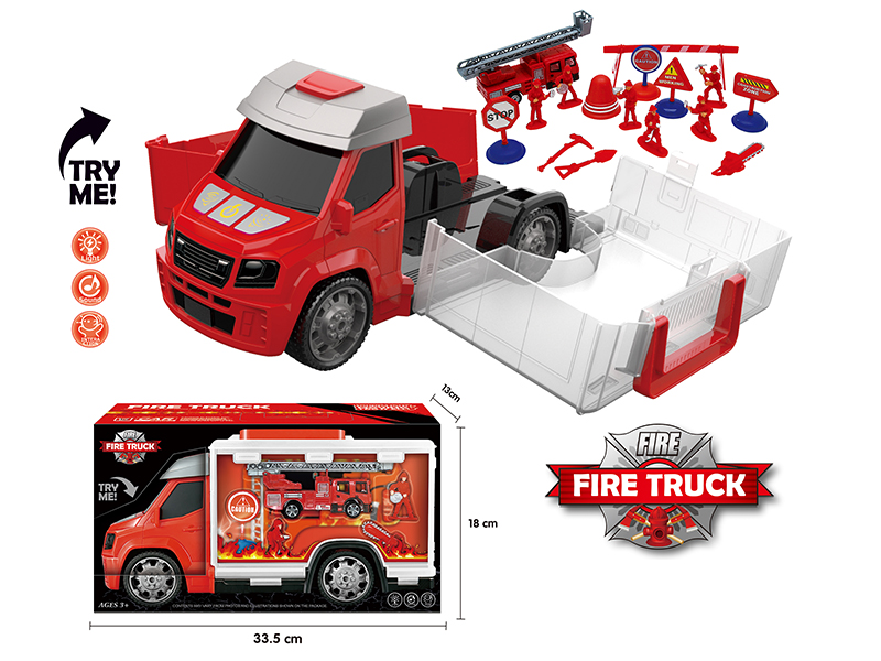 Fire Protection Toy Theme Storage Car 26pcs