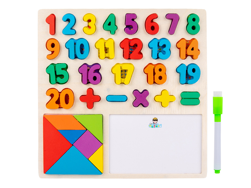 Wooden Alphabet Puzzles Drawing Board 2 In 1