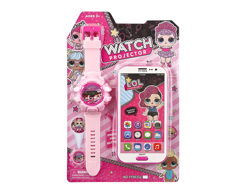 Kids Projection Electronic Watch With Mobile Phone Toy