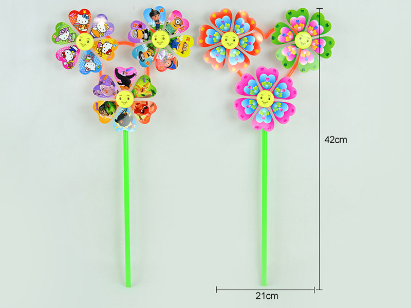 Three Flowers Windmill Toy