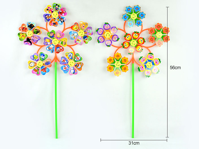 Six Flowers Windmill Toy