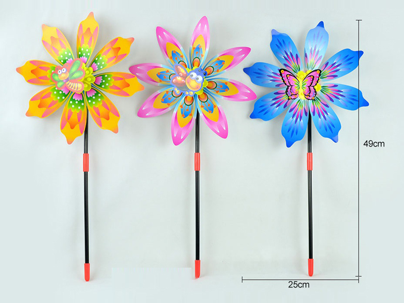 Eight Leaf Flower Shaped Insect Windmill Toy