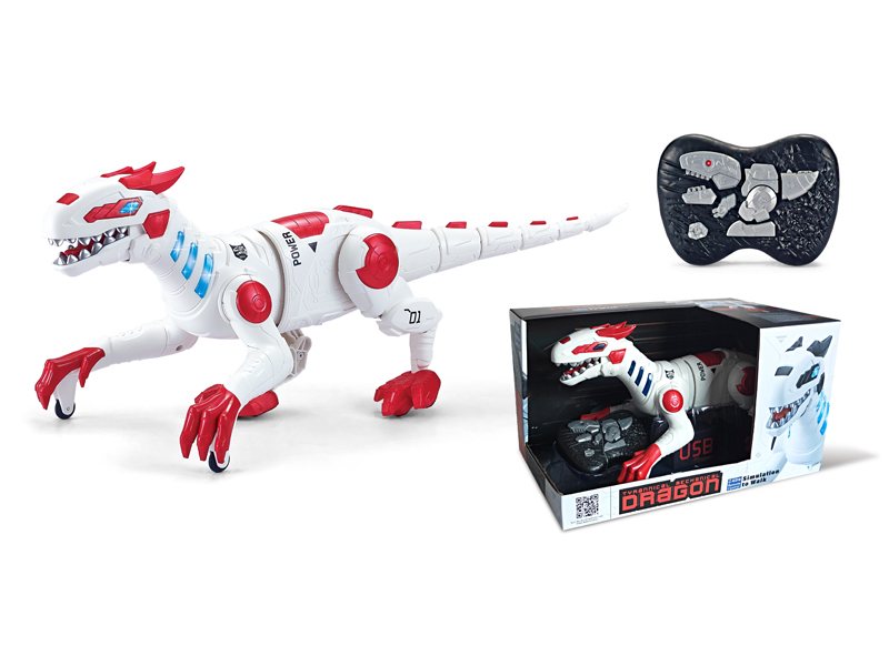 2.4G R/C Mechanical Dinosaur With Sound And Light (Red)