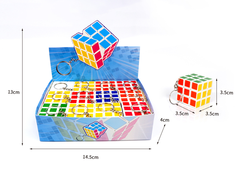 3.5CM Third Order Magic Cube Keychain(12PCS)