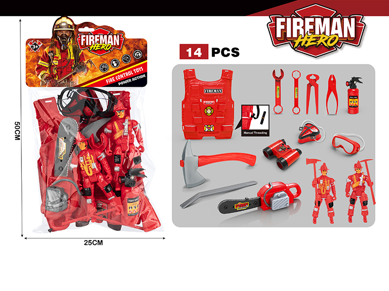 Simulation Fire Tools Equipment Set 14pcs