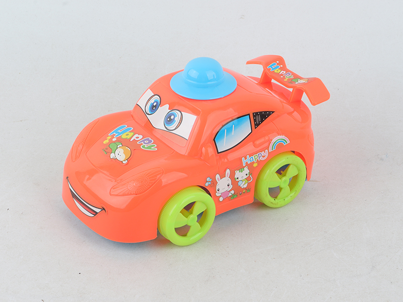 Solid Color Pull Line Cartoon Car