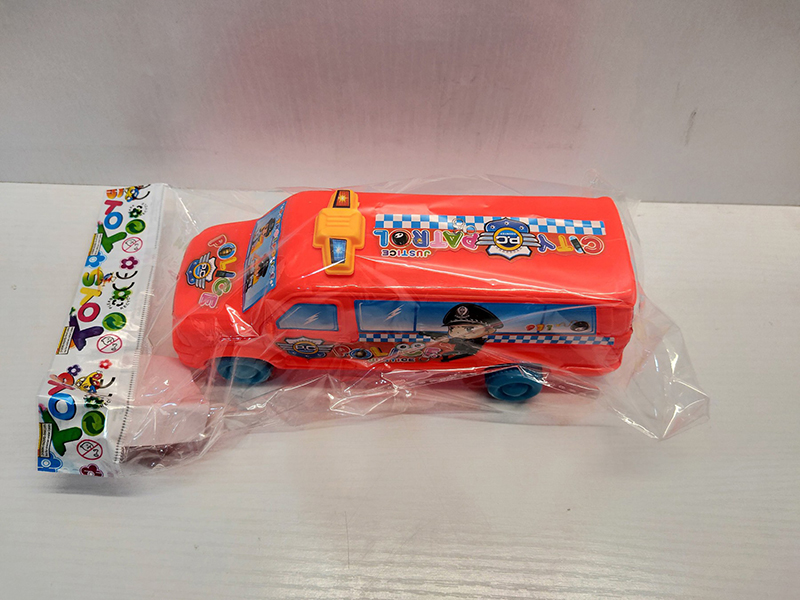 Solid Color Pull Line Cartoon Police Car