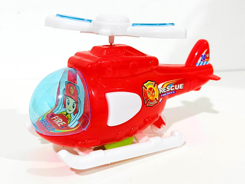 Pull Line Helicopter With Light(Can Hold Candy)