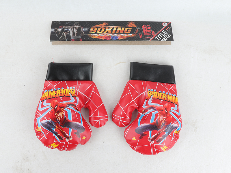 Red Spider-Man Pattern Boxing Gloves