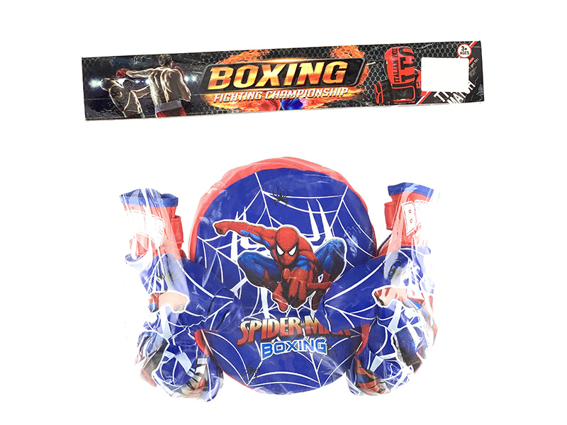 Blue Spider-Man Pattern Hand-Target Boxing Set